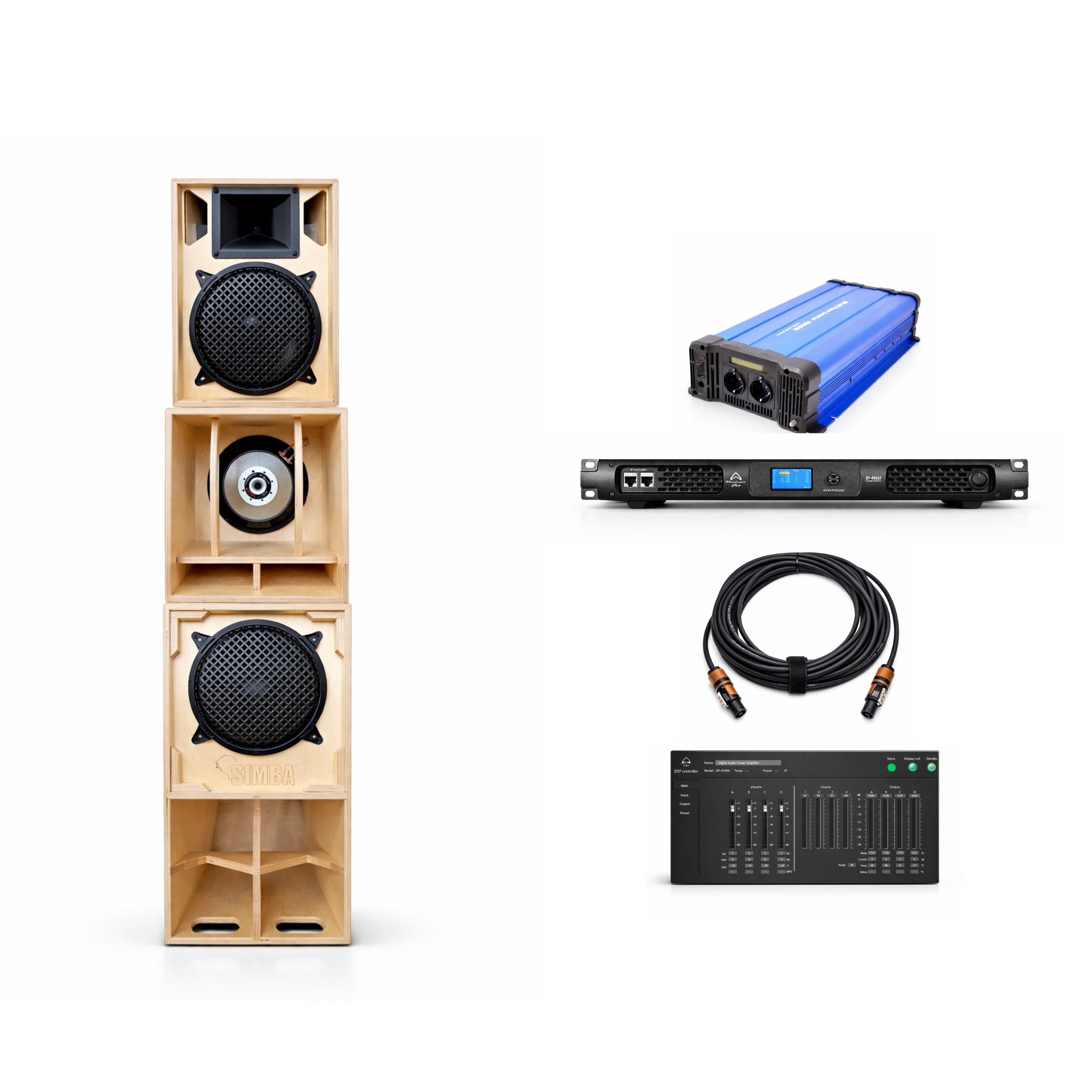 Système audio 4 voies Simba 10 pouces