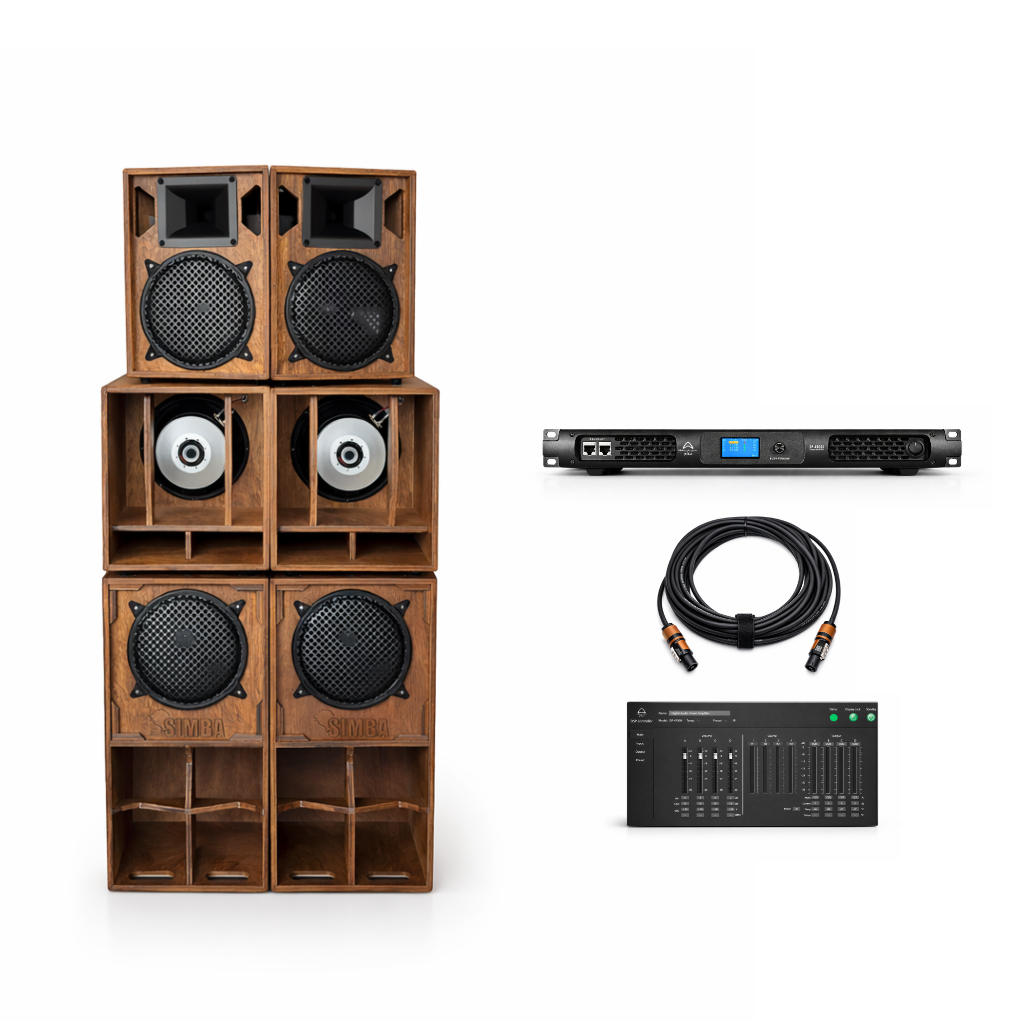 Système audio 4 voies Simba 10 pouces