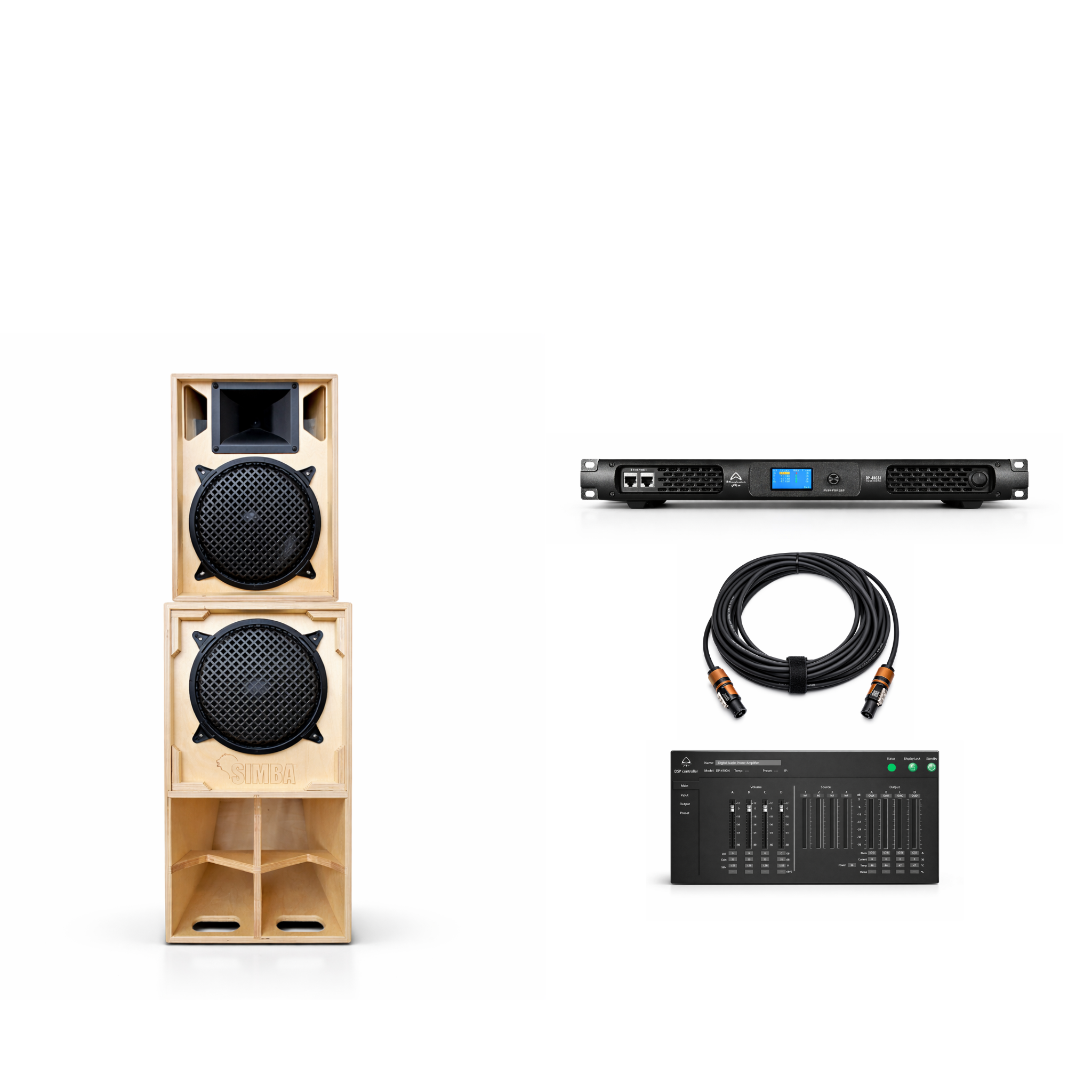 Système audio 4 voies Simba 10 pouces