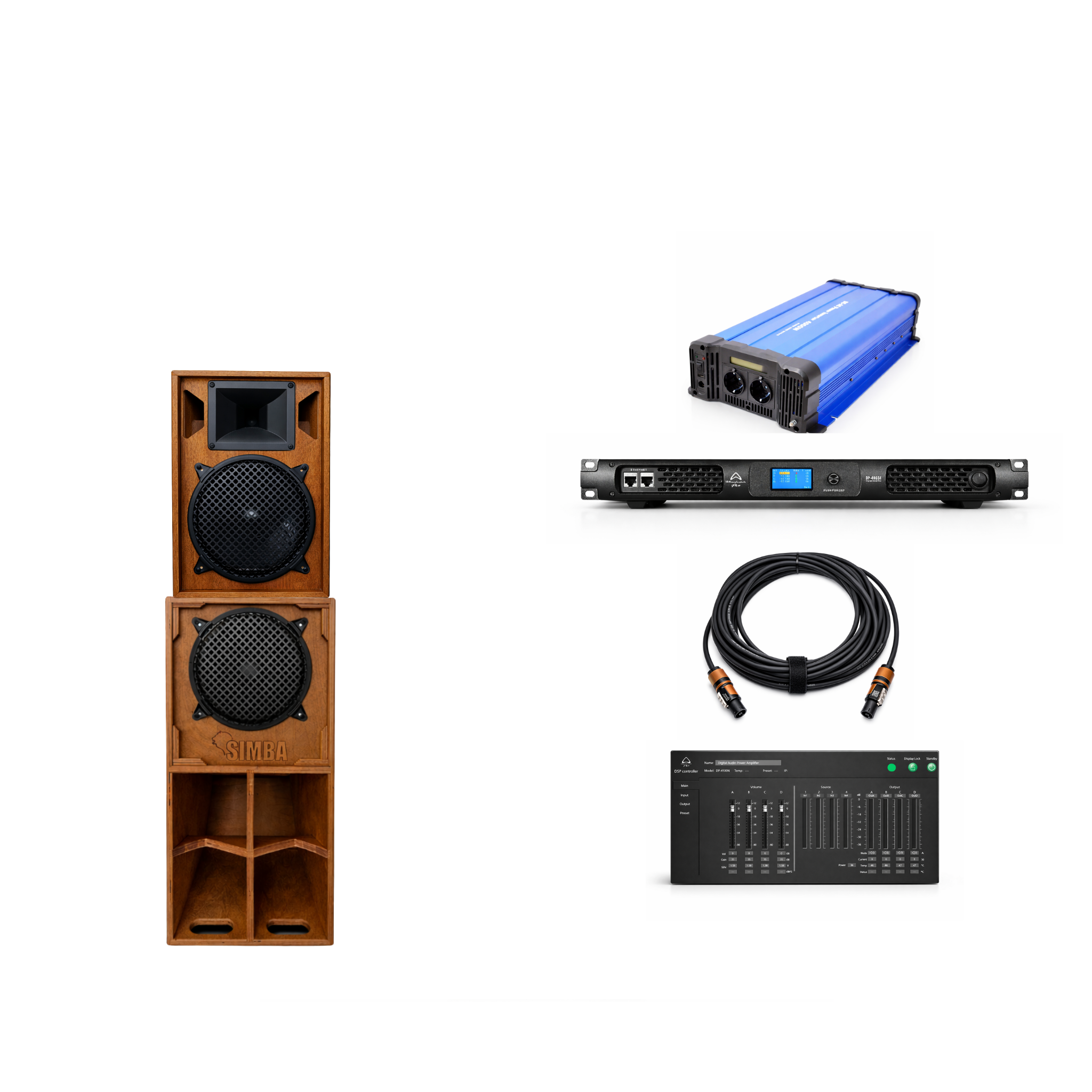 Système audio 4 voies Simba 10 pouces