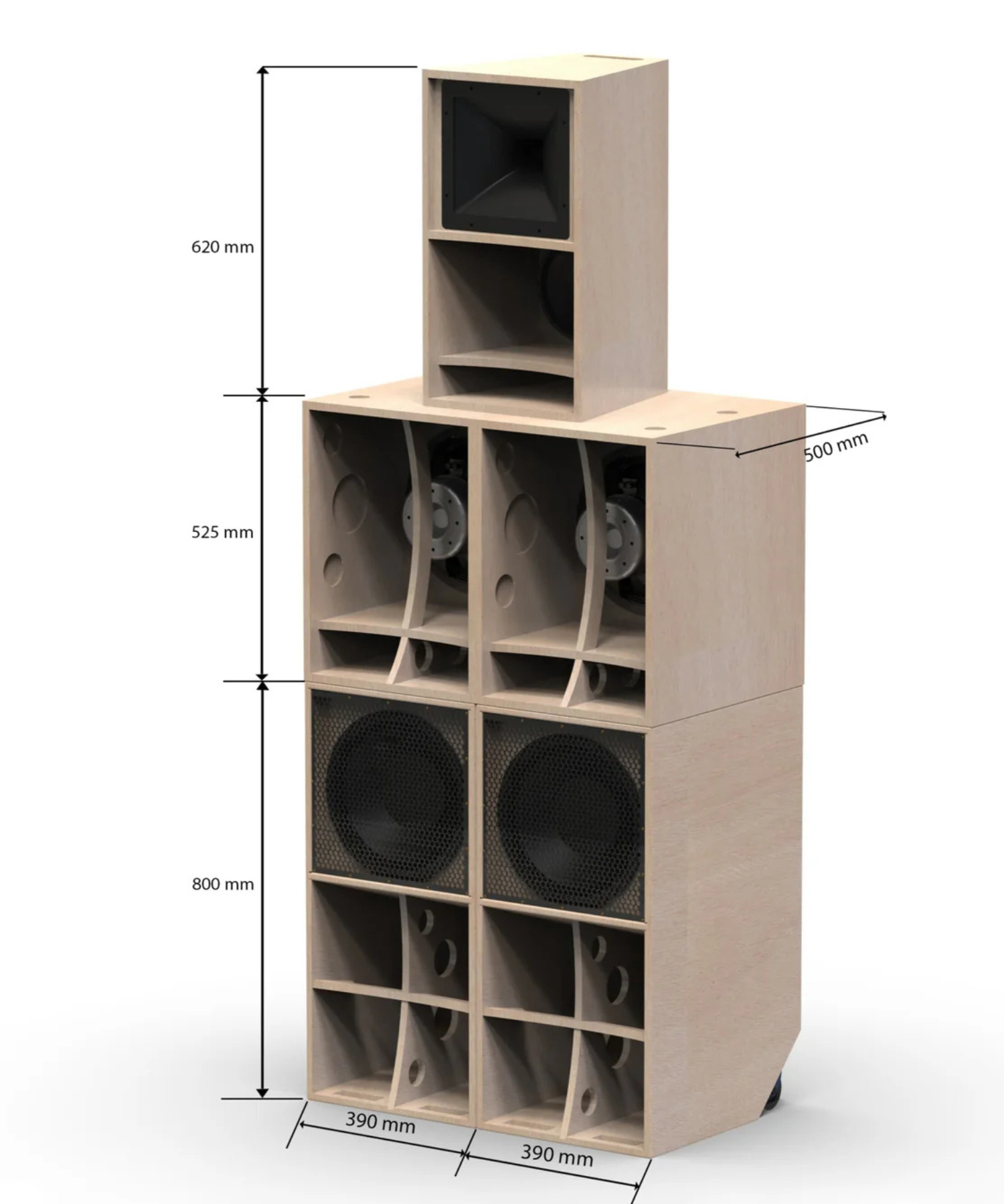 Système audio 4 voies Faya 12 pouces