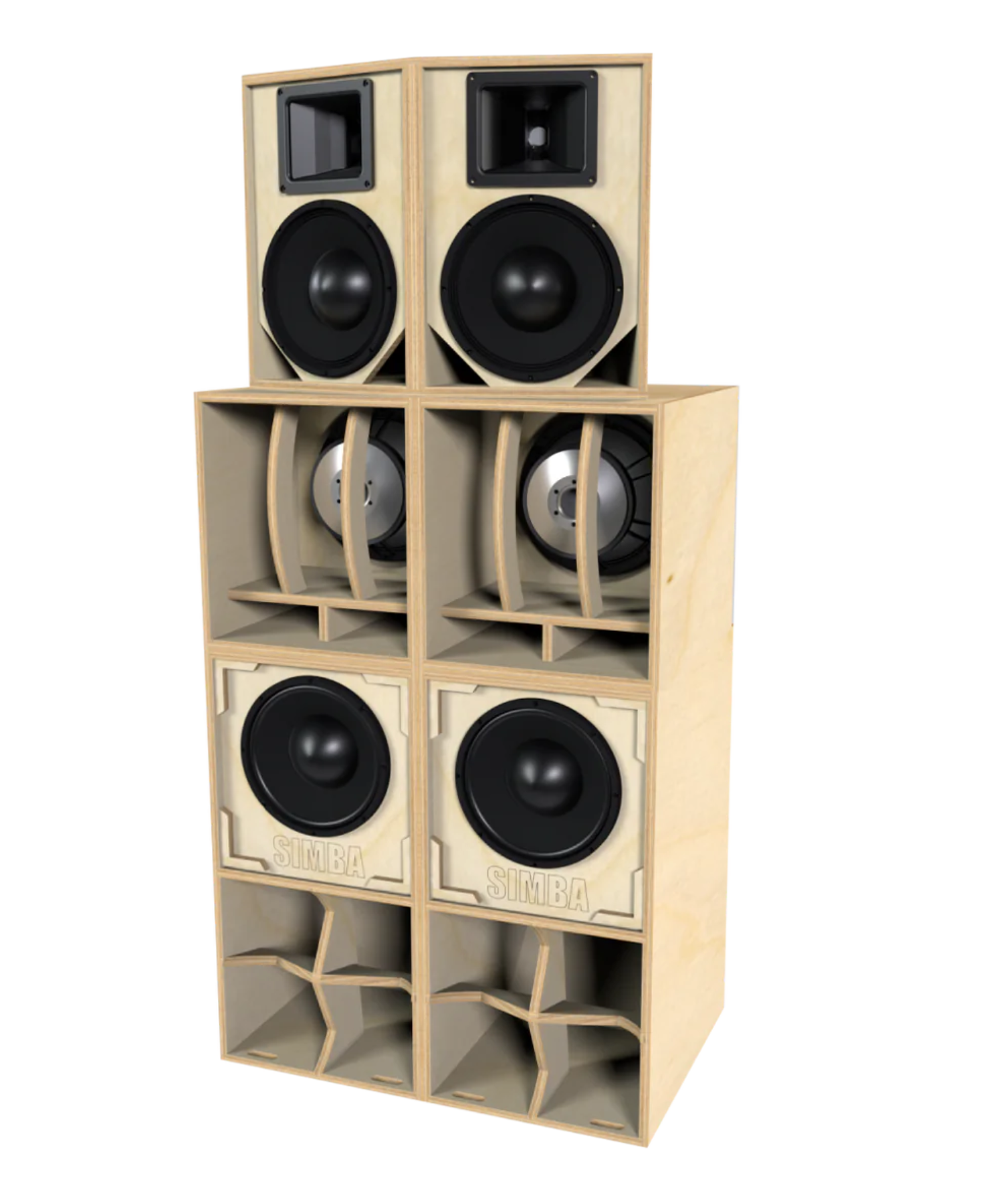 Simba 10-Zoll-4-Wege-System