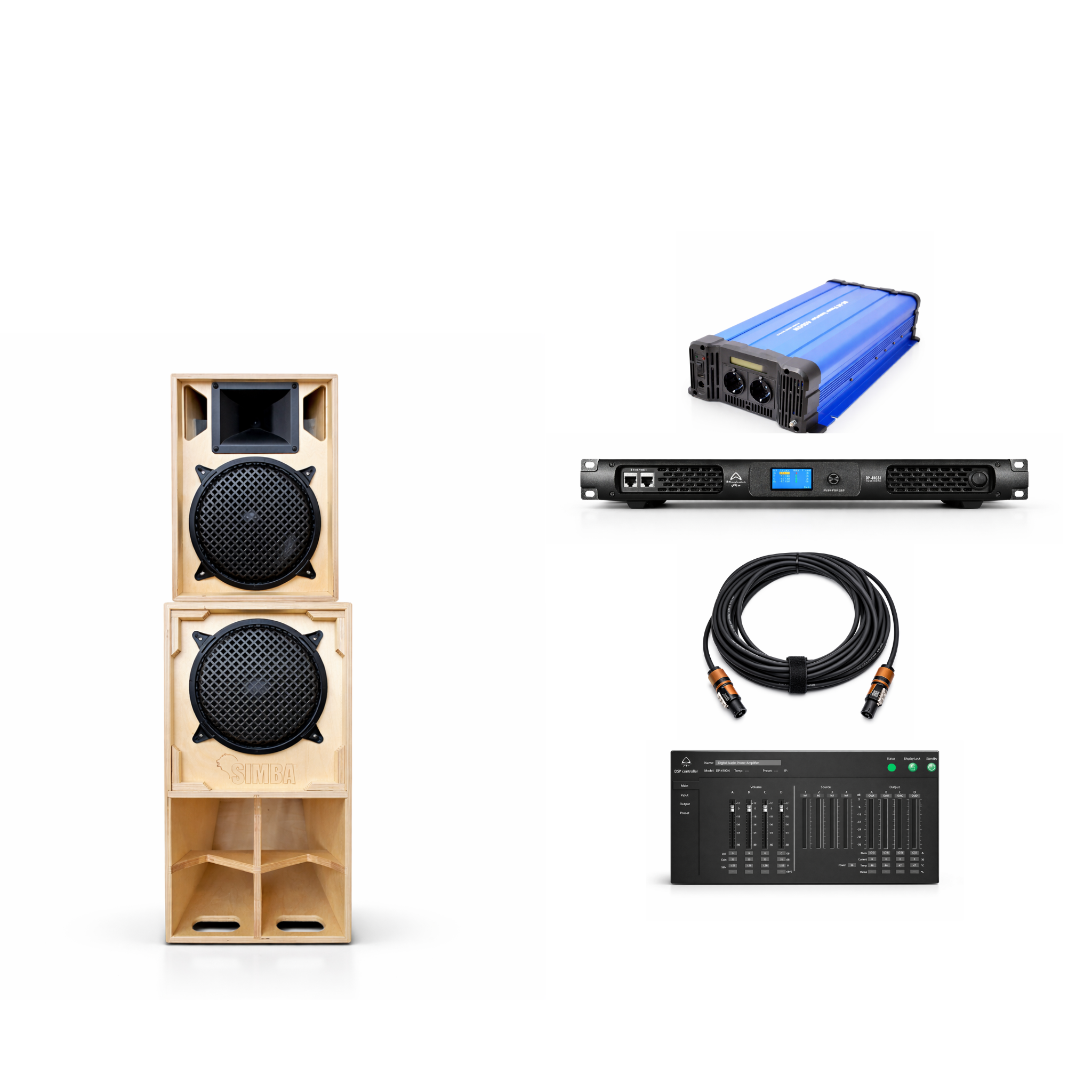 Système audio 4 voies Simba 10 pouces