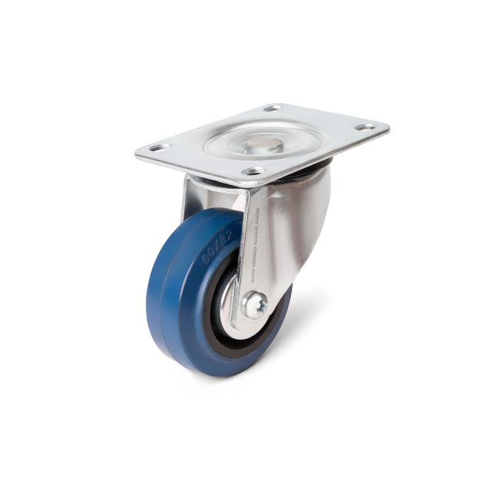 Penn Elcom Swivel Castor with Rubber Wheel (80mm / 100mm)