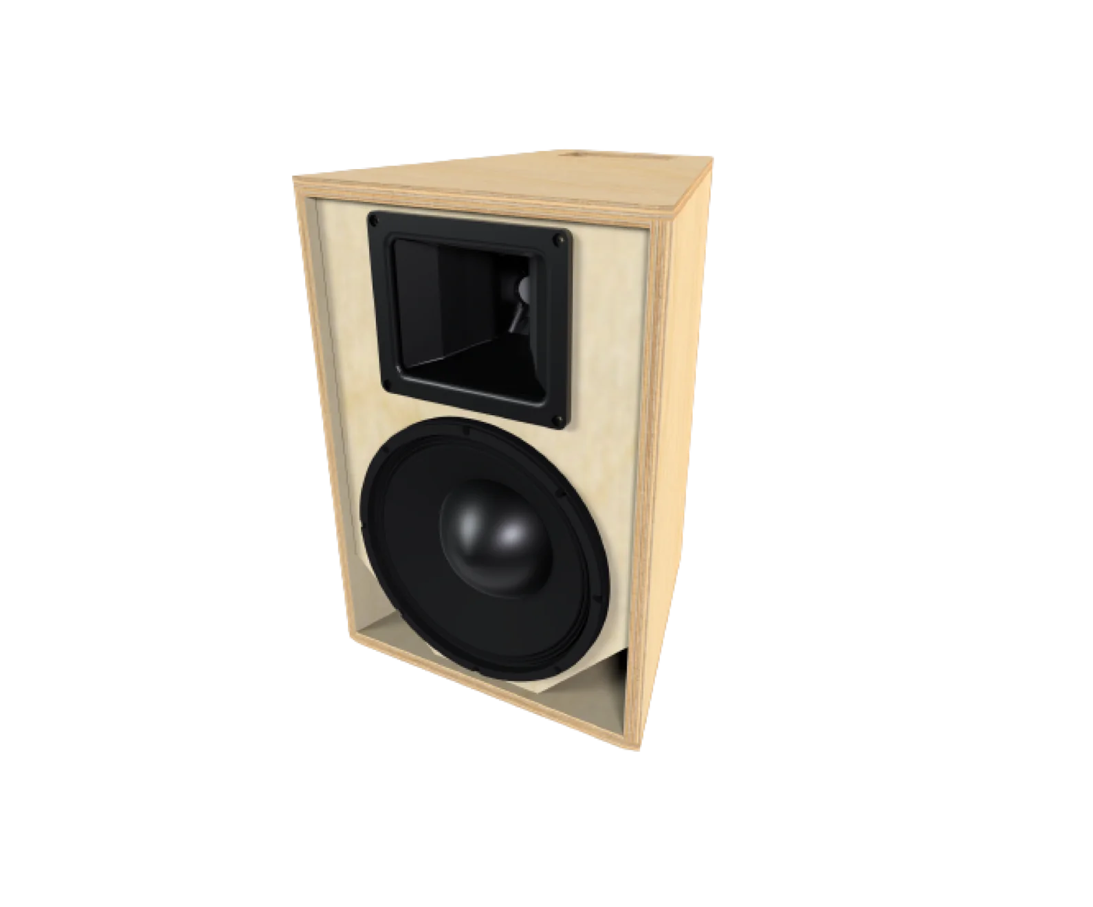 Simba 10-Inch Kick-Top Speaker, Raw Finish, Side View